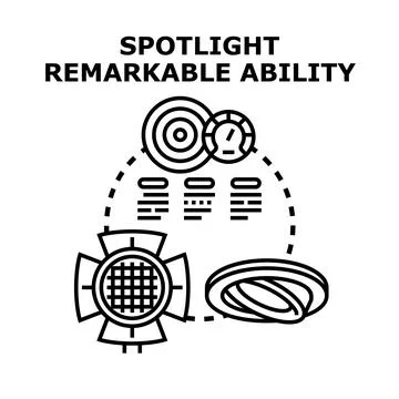 Spotlight remarkable ability vector concept illustration Stock Illustration