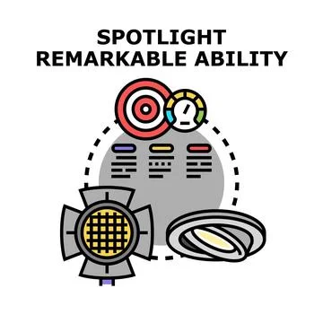 Spotlight remarkable ability vector concept illustration Stock Illustration