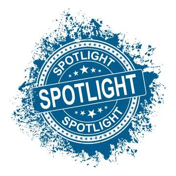Spotlight rubber stamp on white, vector illustration Illustrazione stock