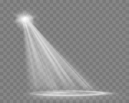 Spotlight Shines on the Stage Stock Illustration