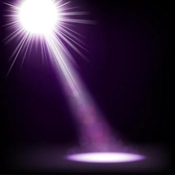 Spotlight Shining Floor, Vector Illustration Stock Illustration