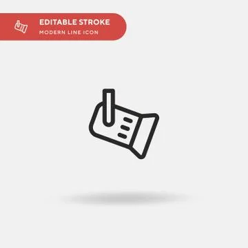 Spotlight Simple vector icon. Illustration symbol design template for web mob Stock Illustration