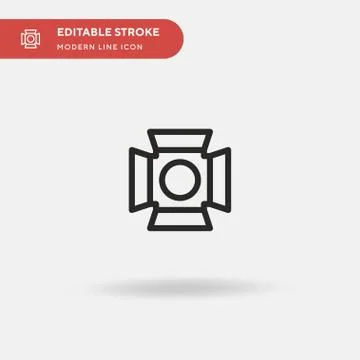 Spotlight Simple vector icon. Illustration symbol design template for web mob Stock Illustration