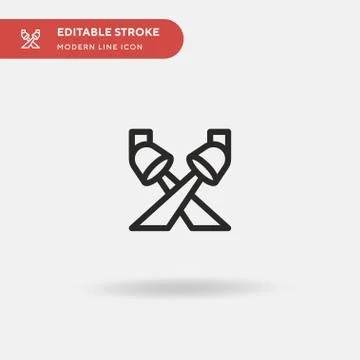 Spotlight Simple vector icon. Illustration symbol design template for web mob Stock Illustration