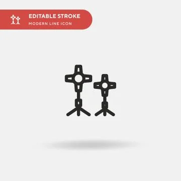 Spotlight Simple vector icon. Illustration symbol design template for web mob Stock Illustration