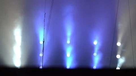 Spotlight in smoke Stock Footage 88122030