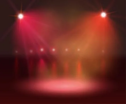 Spotlight on stage and Lights Stock-Illustration