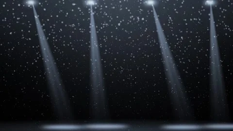 Spotlight stage with falling snow effect festive winter background with lig.. Vídeo Stock 333493482