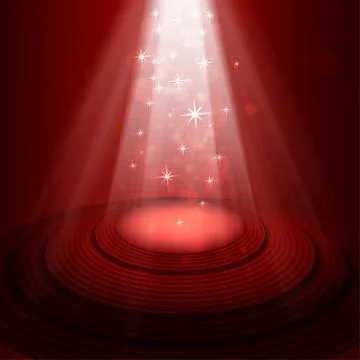 Spotlight on stage Stock Illustration