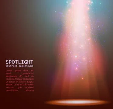 Spotlight on stage with smoke light. Stock Illustration