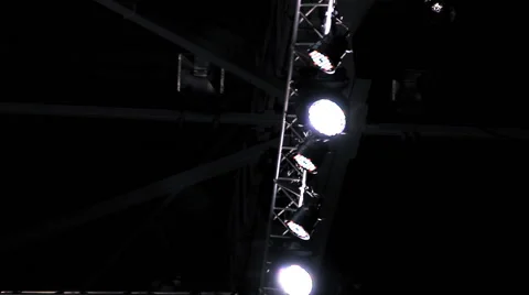 Spotlight on stage. soffits Vídeo Stock 63427402