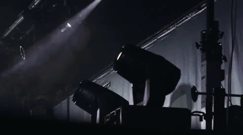 Spotlight on stage. soffits Vídeo Stock 63427421