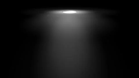Spotlight on stage. Stage flash light shining at studio stage lights on dark Stock Footage 334974472