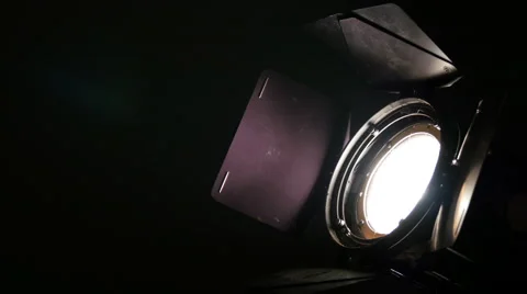 Spotlight switch off and on black 4k UHD 11640 Stock Footage 50748205
