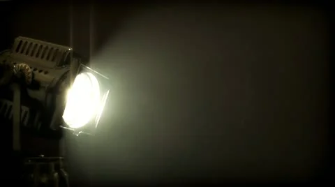 Spotlight turns up in smoke Stock Footage 12454227