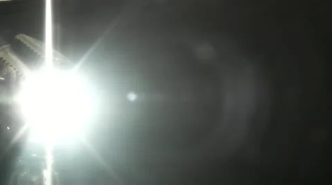 Spotlight turns up in smoke Stock Footage 12454238
