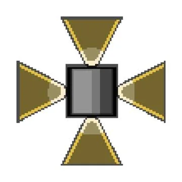 Spotlight wall lamp pixel art vector illustration Stock Illustration
