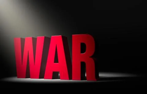 Spotlight on war Illustrazione stock
