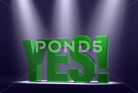 Spotlight on yes Stock Illustration