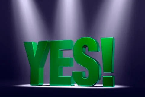 Spotlight on yes Stock Illustration