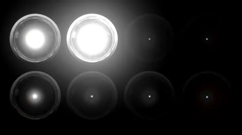 Spotlights And Lens Bulb Loop 28 Stock-Footage 25865519
