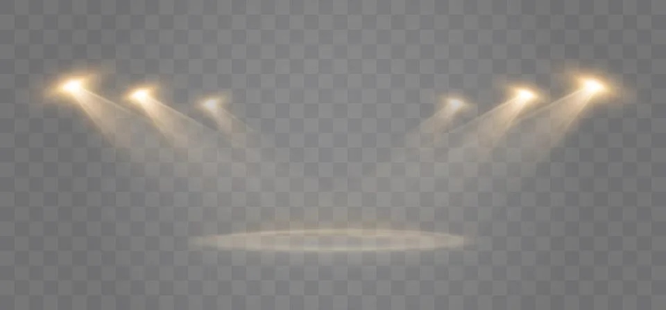Spotlights Background. Vector Light Effect Stock Illustration