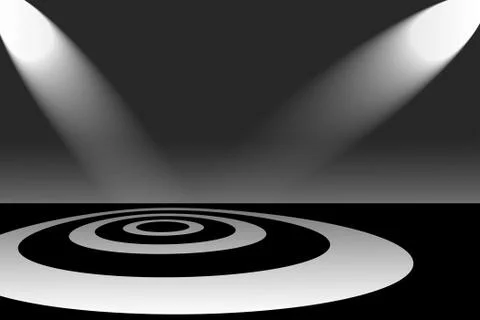 Spotlights on circle pattern Illustrazione stock