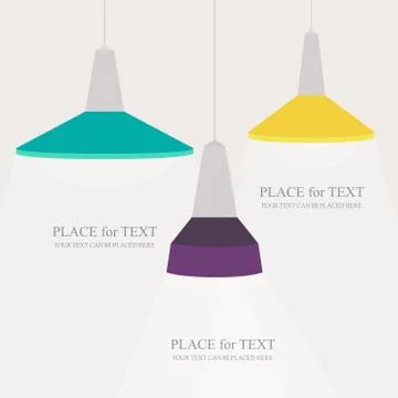 Spotlights with copy space Illustrazione stock