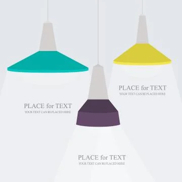 Spotlights with copy space for own text or graphics Illustrazione stock