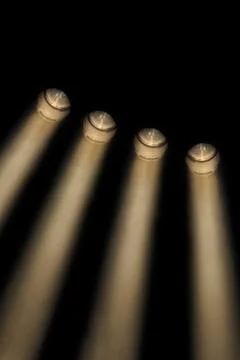 Spotlights in the dark Stock Illustration