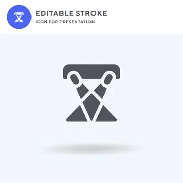 Spotlights icon vector, filled flat sign, solid pictogram isolated on white,  イラスト素材