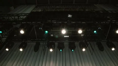 Spotlights with light devices3 Stock Footage 131044006