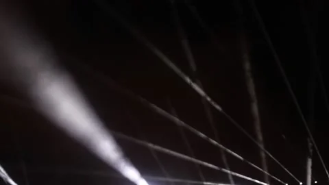 Spotlights. Projector light rays at night. Festival or event background video Stock Footage 226328090