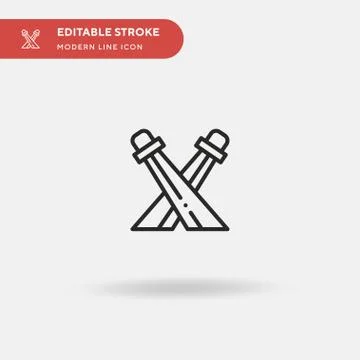 Spotlights Simple vector icon. Illustration symbol design template for web mo Stock Illustration
