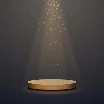 Spotlights With Stage. Vector Light Effect Stock Illustration