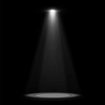 Spotlights With Stage. Vector Light Effect Stock Illustration