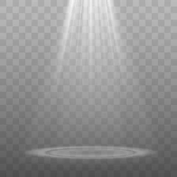 Spotlights With Stage. Vector Light Effect Stock Illustration
