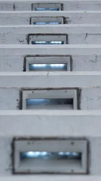 Spotlights with steps Stock Photos