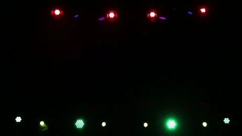 Spotlights on the stunket switch light modes. Stock Footage 136743983
