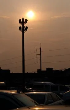 Spotlights sunset Stock Photos