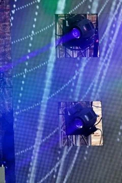 Spotlights on the wall Stock Photos