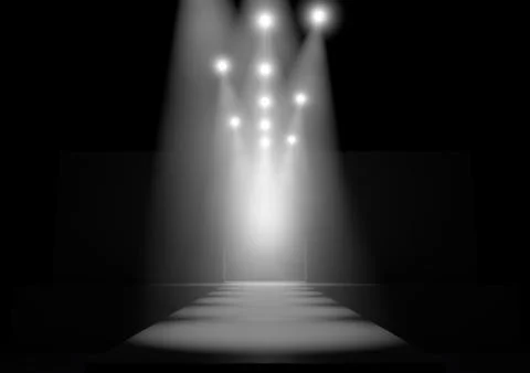 Spotlit Runway Stock Illustration