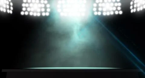 Spotlit Stage Stock Illustration
