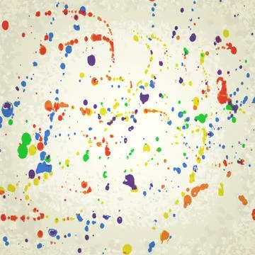 Spots and splashes of paint Stock Illustration
