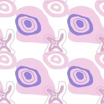 Spots, lines, dots. A seamless vector pattern of minimalist, trendy, hand-drawn Stock Illustration