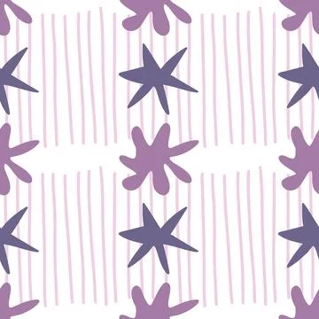 Spots, lines, dots. A seamless vector pattern of minimalist, trendy, hand-drawn Stock Illustration