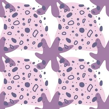 Spots, lines, dots. A seamless vector pattern of minimalist, trendy, hand-drawn Illustrazione stock