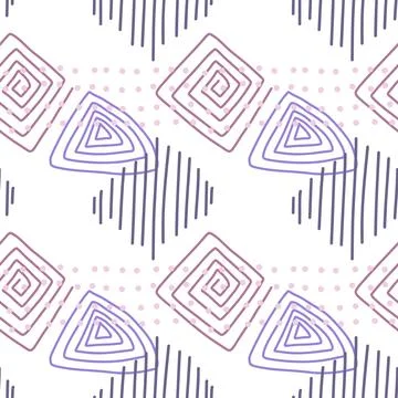 Spots, lines, dots. A seamless vector pattern of minimalist, trendy, hand-drawn 스톡 일러스트