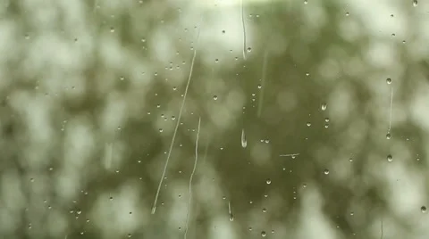 The Spots of Rain on the Glass Stock Footage 66254957