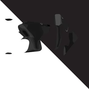 Spotted 3d symbol with a transparent background Illustrazione stock